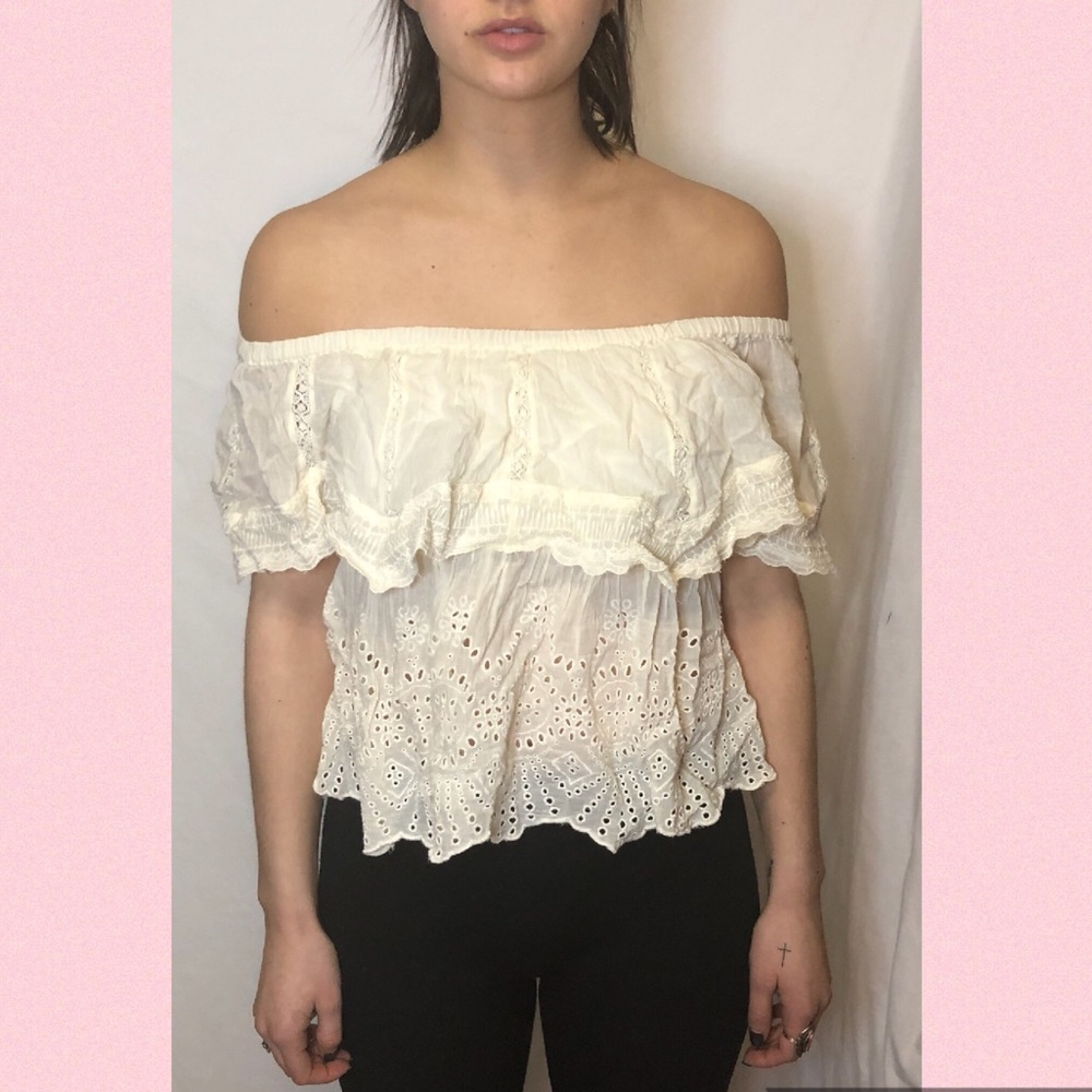white off the shoulder top